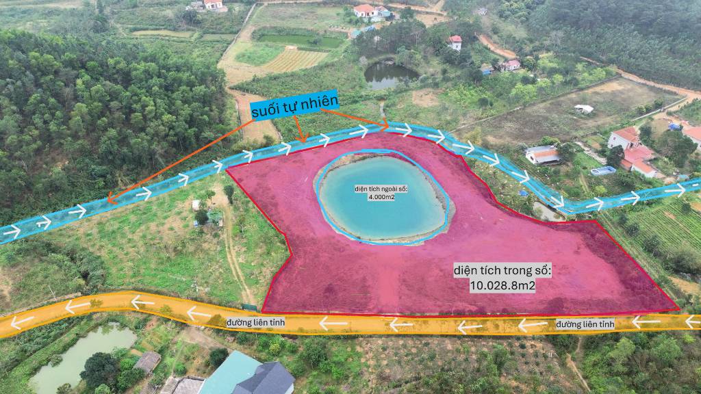Bán đất Ngọc Thanh, Phúc Yên, Vĩnh Phúc, 10000m2, full sổ hồng, giá 30 tỷ
